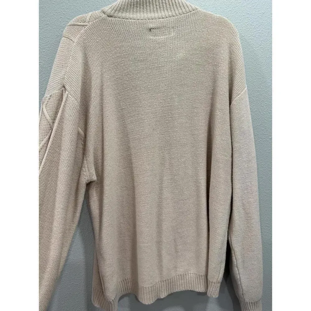 Vintage Sun River Quarter Zip Knit Sweater, Men's XL